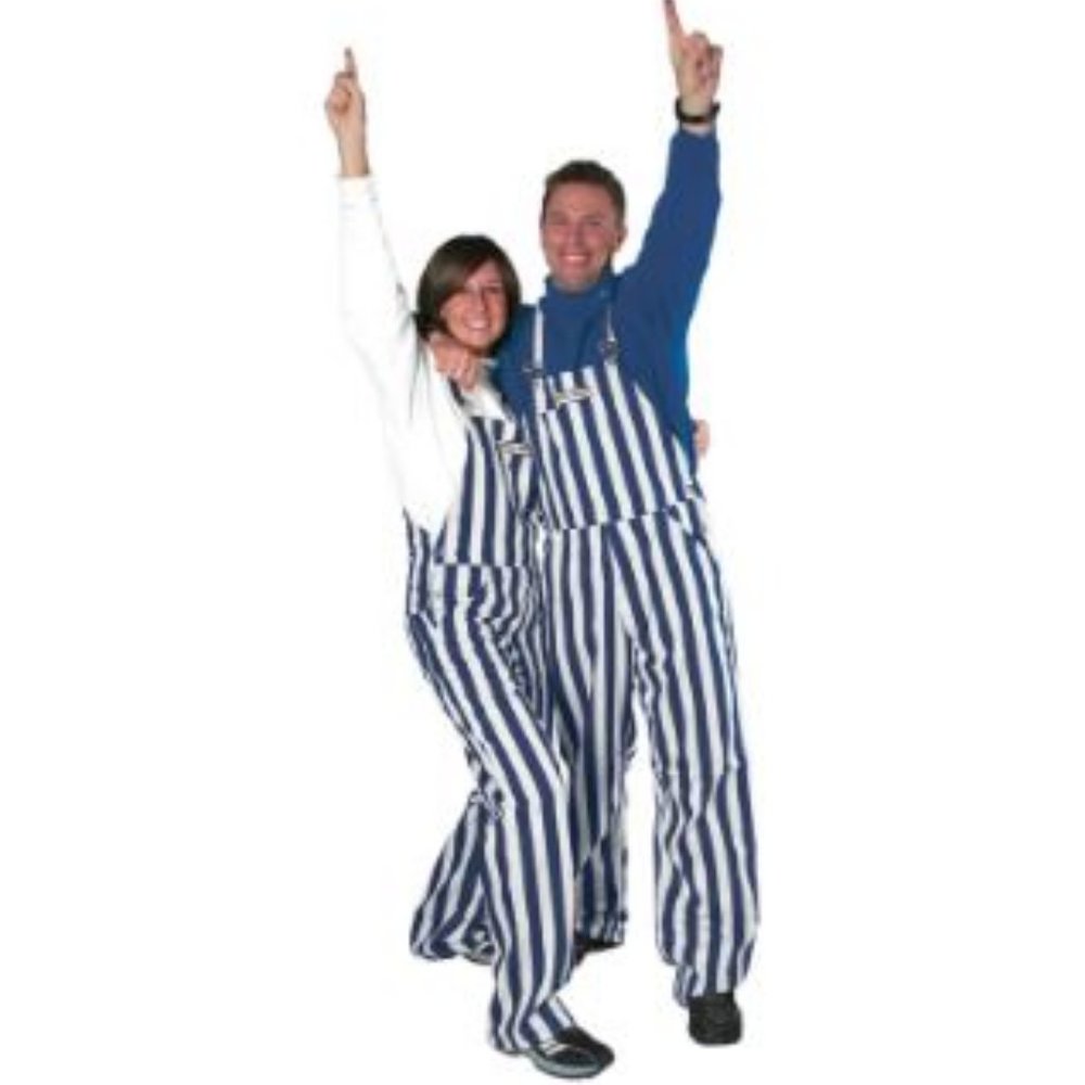 NWT Game Bibs Overalls in Navy & White - LARGE Penn State